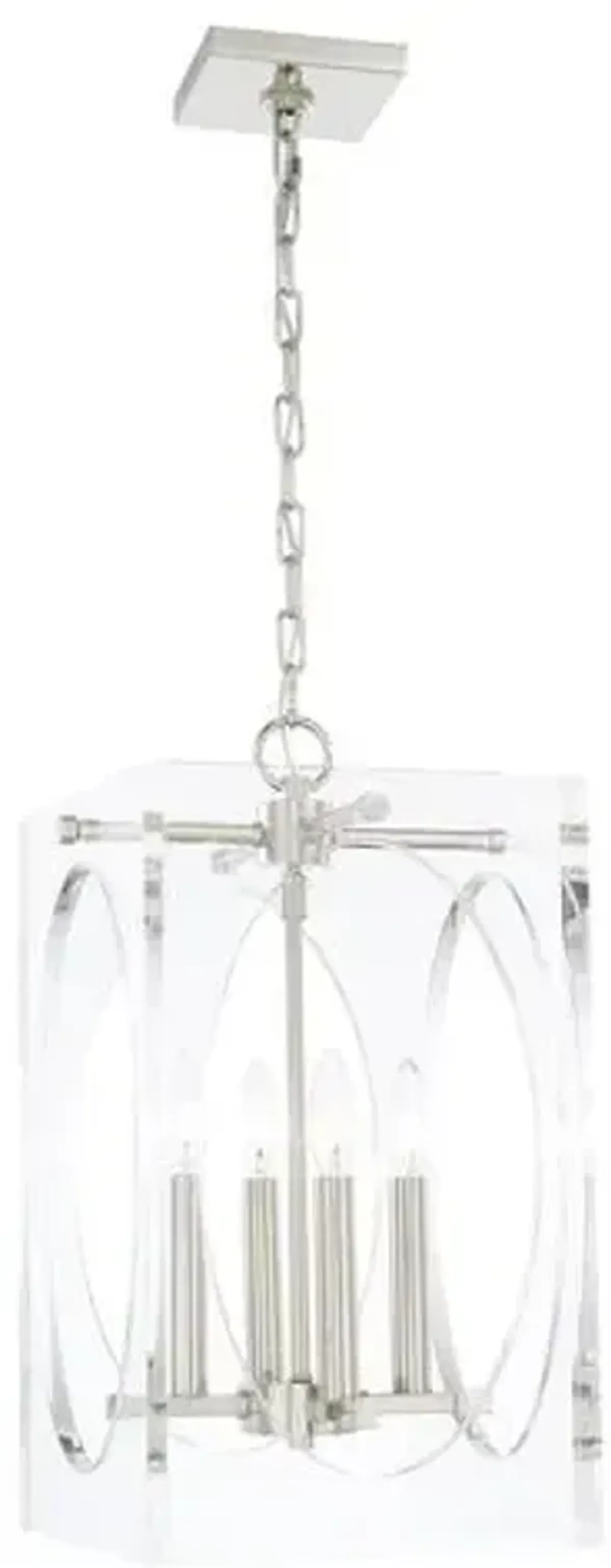 Drake Narrow Chandelier - Clear/Nickel - Crystorama