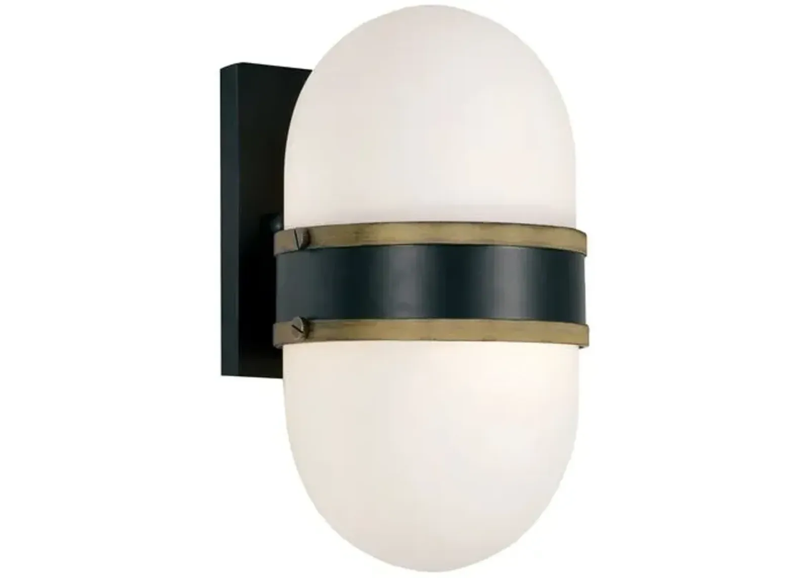 Capsule Outdoor Sconce - Black/Gold - Crystorama