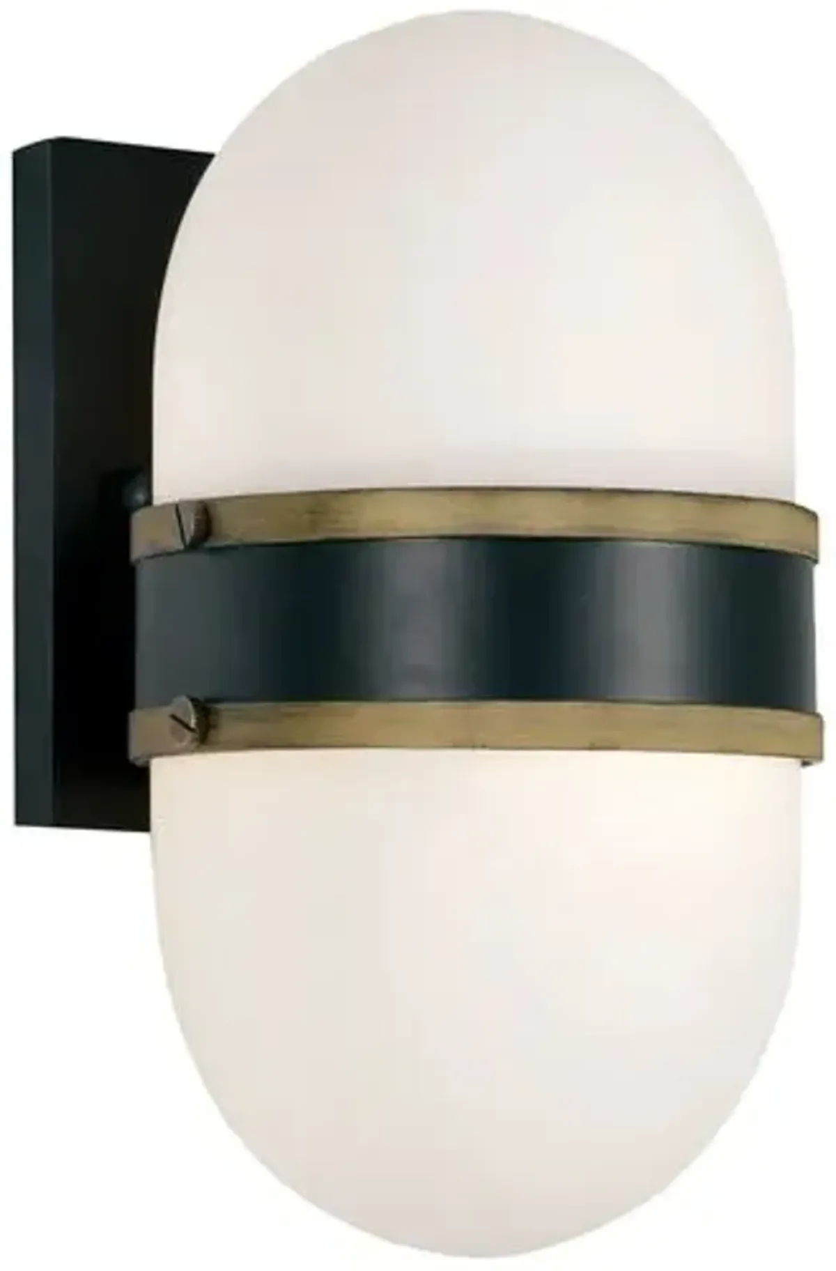 Capsule Outdoor Sconce - Black/Gold - Crystorama