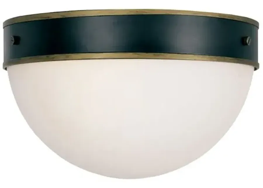 Capsule Outdoor 2-Light Flush Mount - Black/Gold - Crystorama