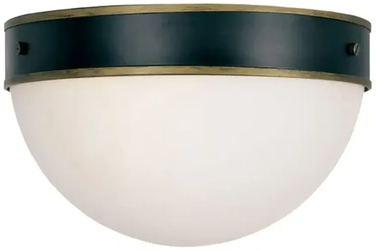 Capsule Outdoor 2-Light Flush Mount - Black/Gold - Crystorama