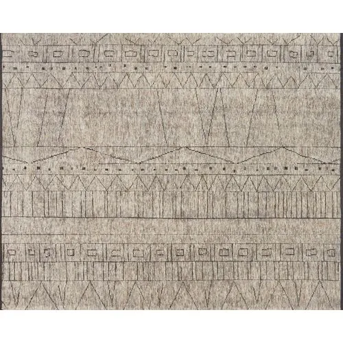 Potero Hand-Knotted Rug - Natural/Ash - Gray - Gray