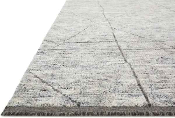 Reposa Hand-Knotted Rug, Slate/Gray