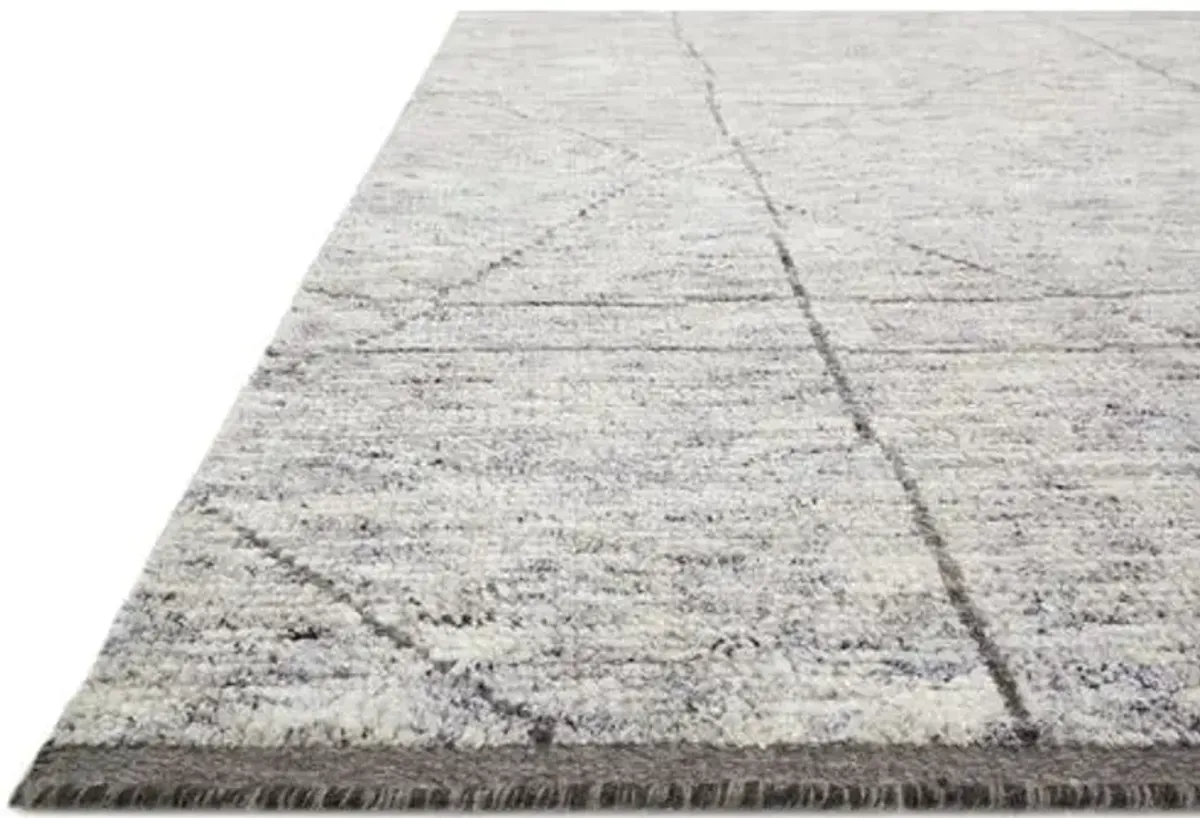 Reposa Hand-Knotted Rug - Slate/Gray - Gray