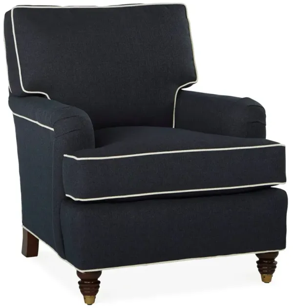 Kate Club Chair, Navy/White Crypton