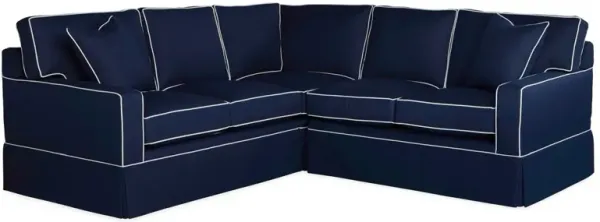 Liza Sectional, Indigo/Ivory Crypton
