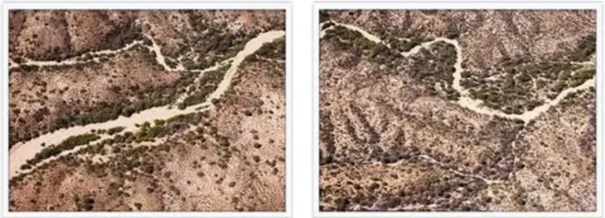 Bryce Duffy - Riverbed Diptych Photograph - Beige