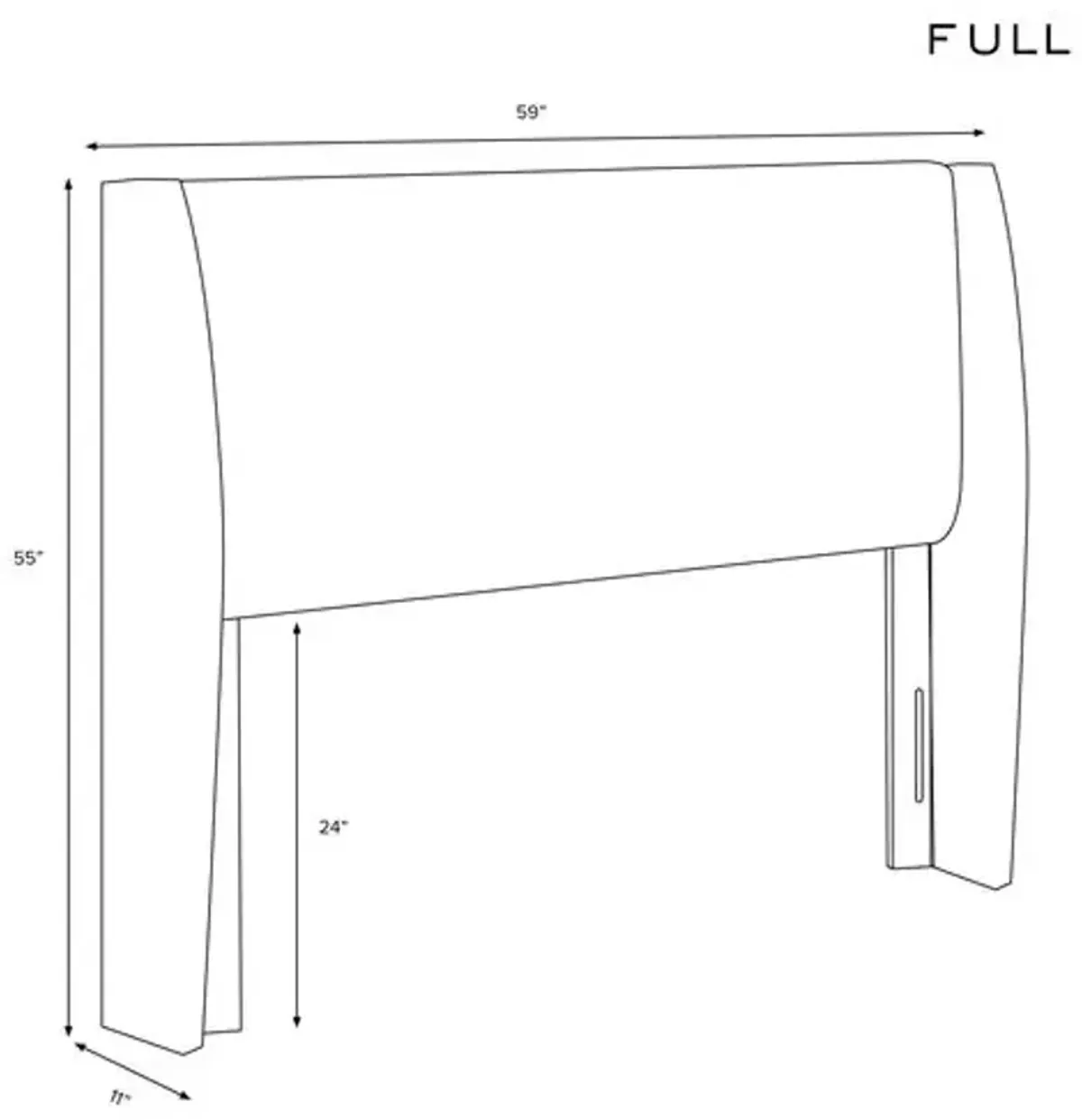 Kelly Linen Wingback Headboard - Handcrafted - Blue