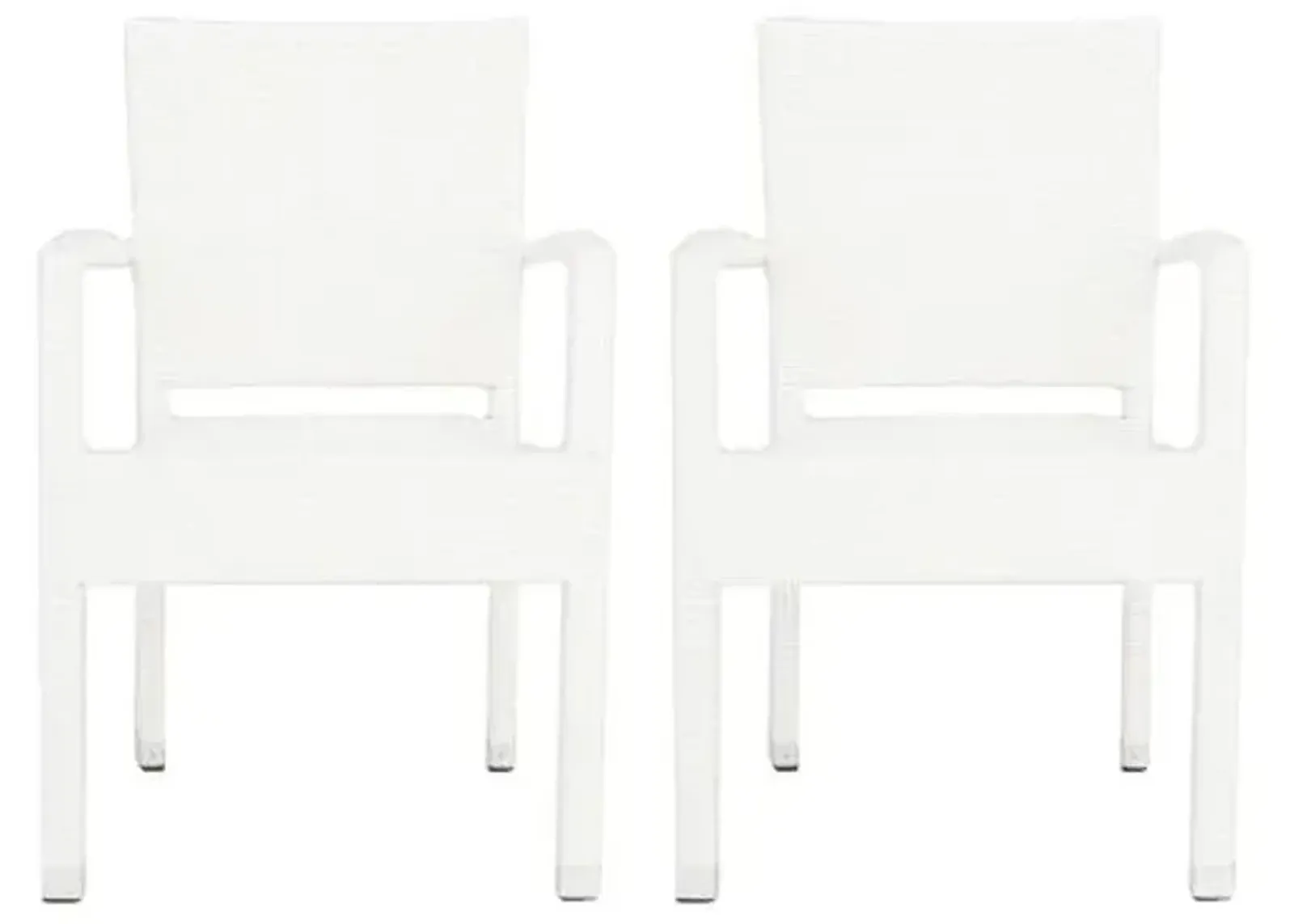 Set of 2 Tapia Outdoor Armchairs - White