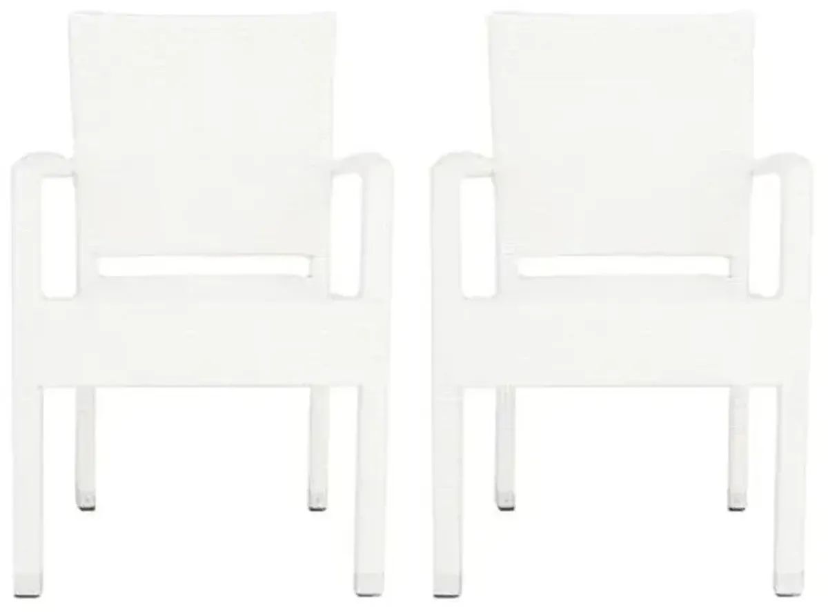 Set of 2 Tapia Outdoor Armchairs - White