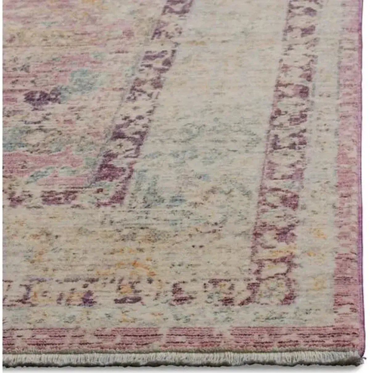 Atitlan Rug - Rose/Light Gray - Pink - Pink