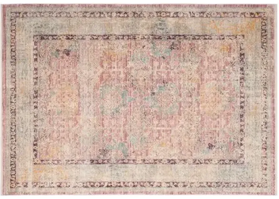 Atitlan Rug - Rose/Light Gray - Pink - Pink