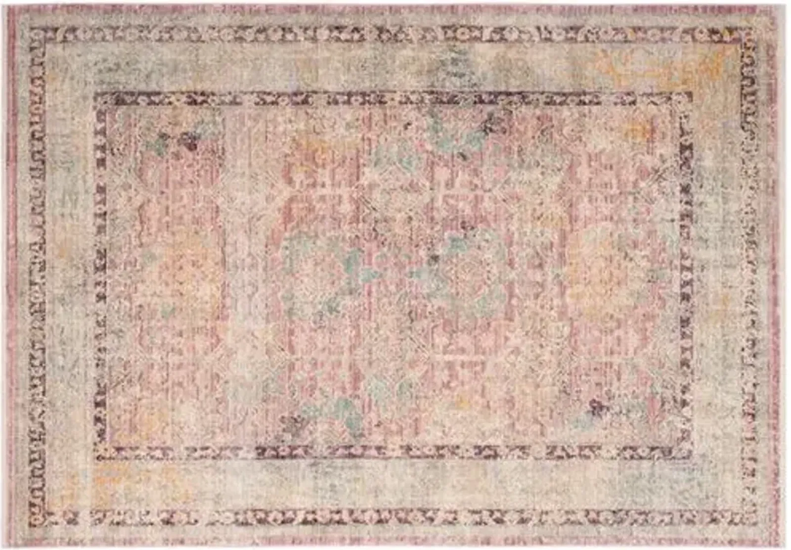 Atitlan Rug - Rose/Light Gray - Pink - Pink