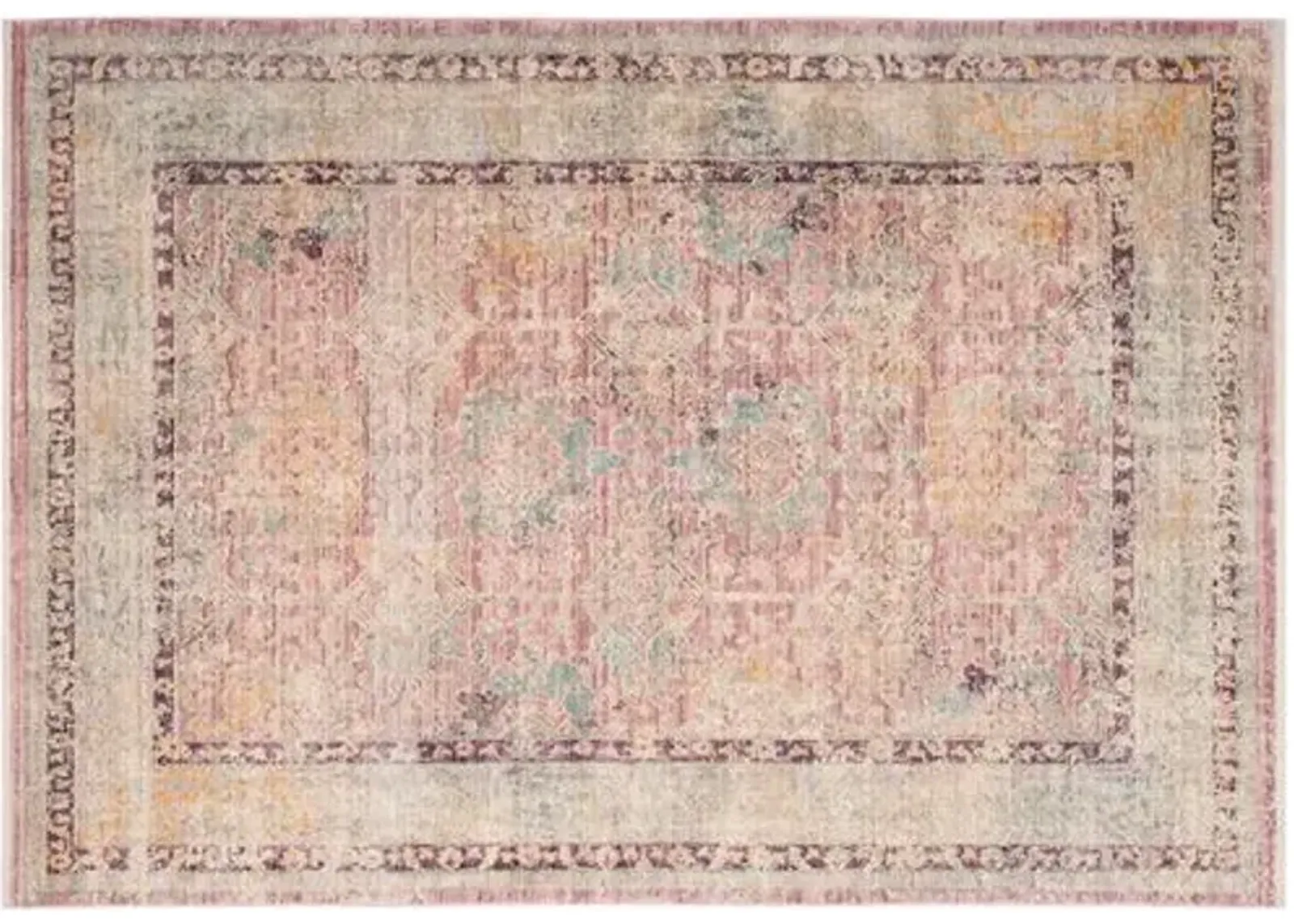 Atitlan Rug - Rose/Light Gray - Pink - Pink