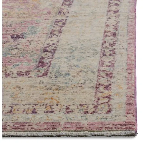 Atitlan Rug - Rose/Light Gray - Pink - Pink