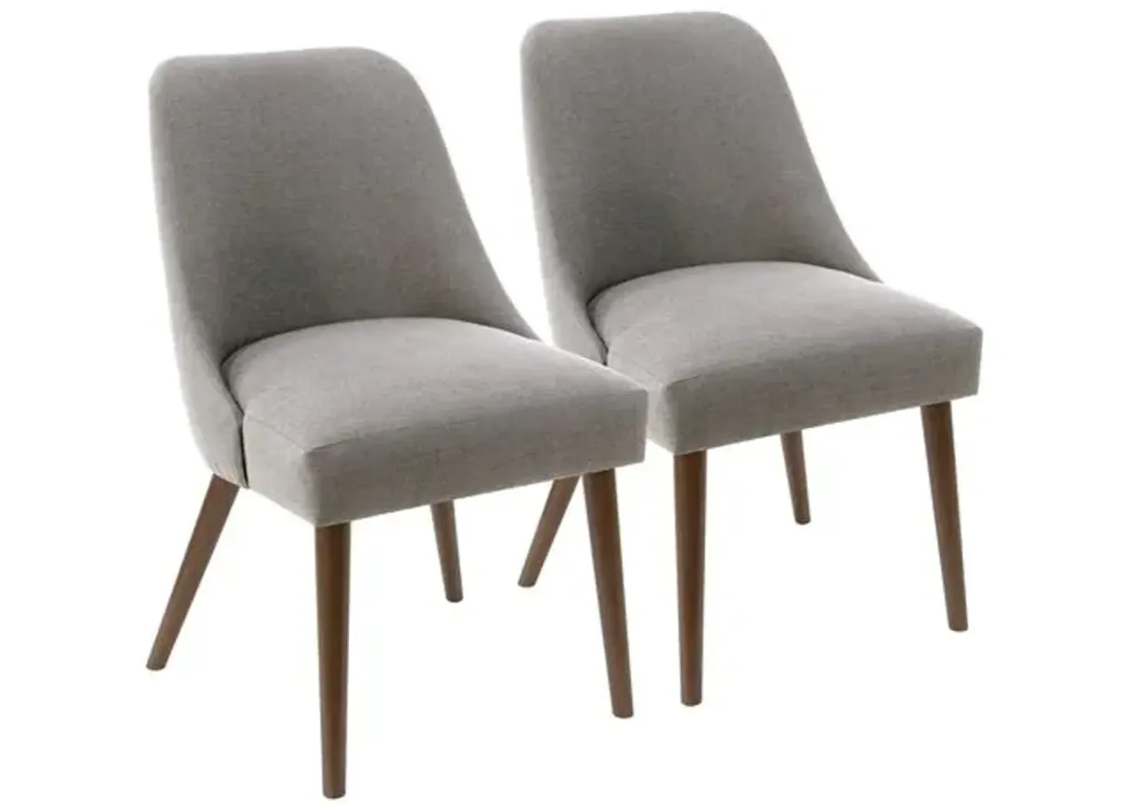 Set of 2 Barron Side Chairs - Handcrafted - Gray