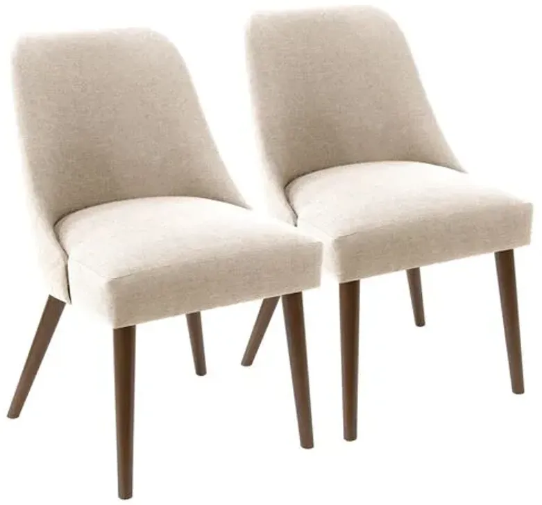 Set of 2 Barron Side Chairs - Handcrafted - Beige