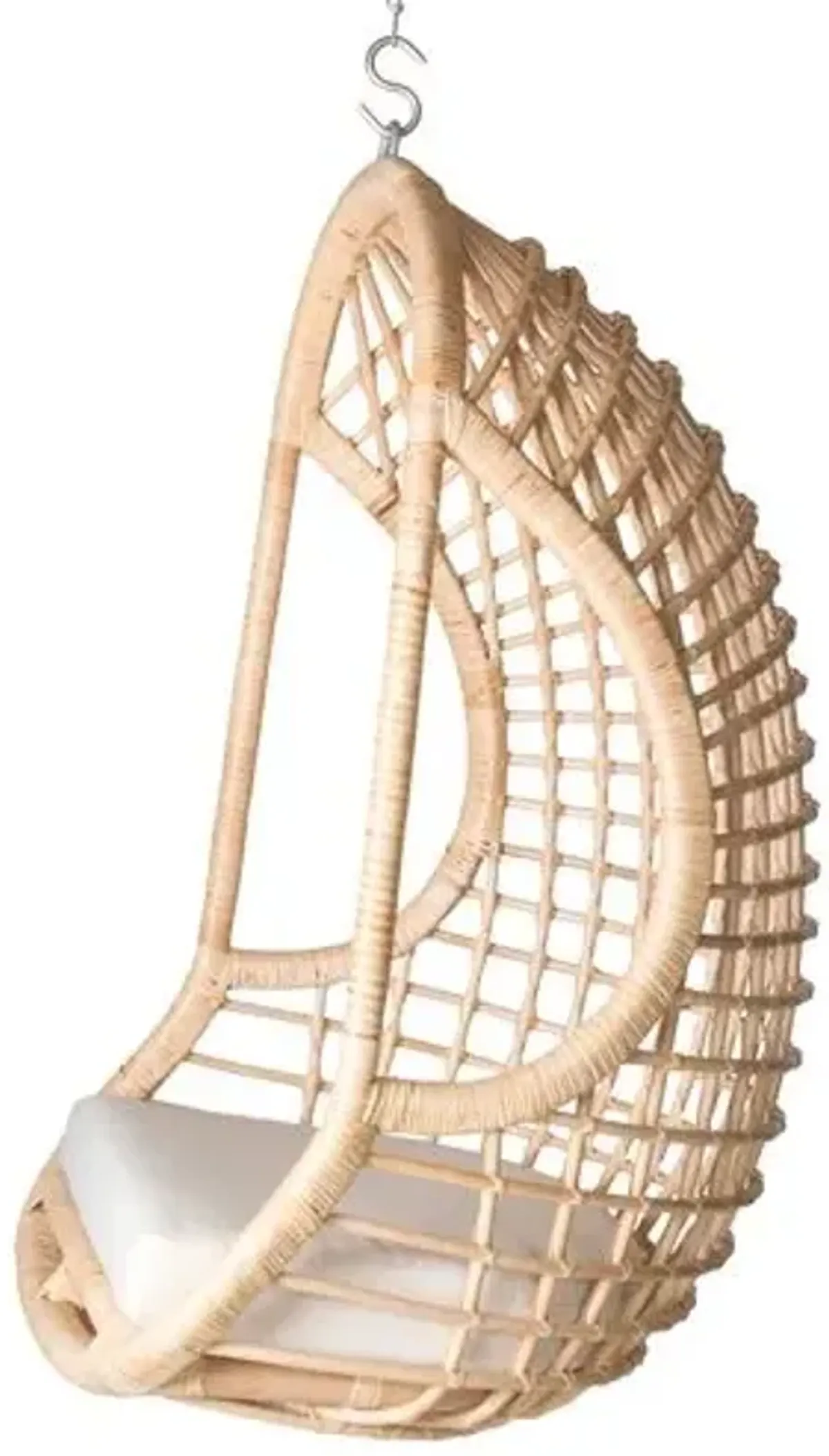 Troy Hanging Chair - Natural - White