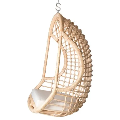 Troy Hanging Chair - Natural - White