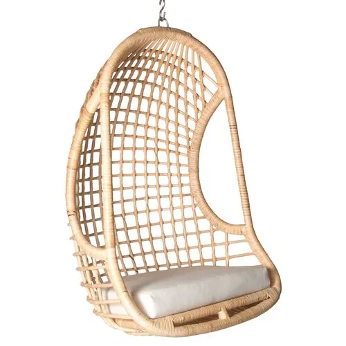 Troy Hanging Chair - Natural - White