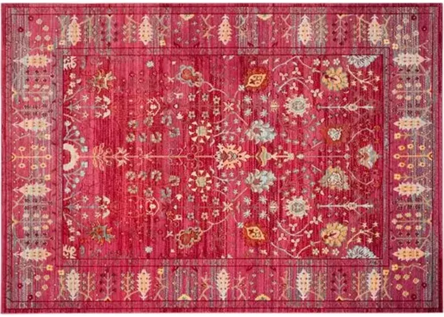 Adevon Rug - Fuchsia - Pink - Pink