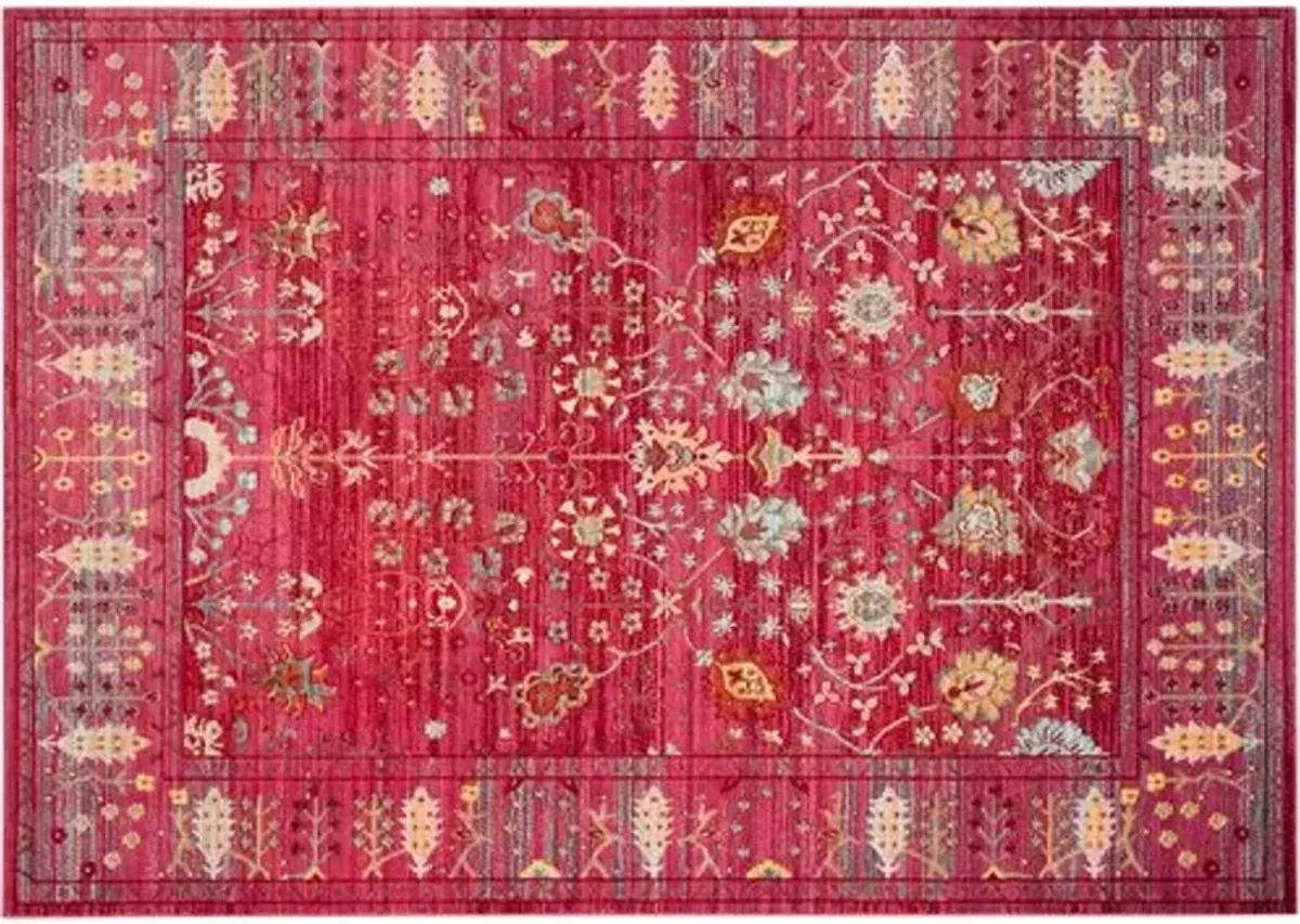 Adevon Rug - Fuchsia - Pink - Pink