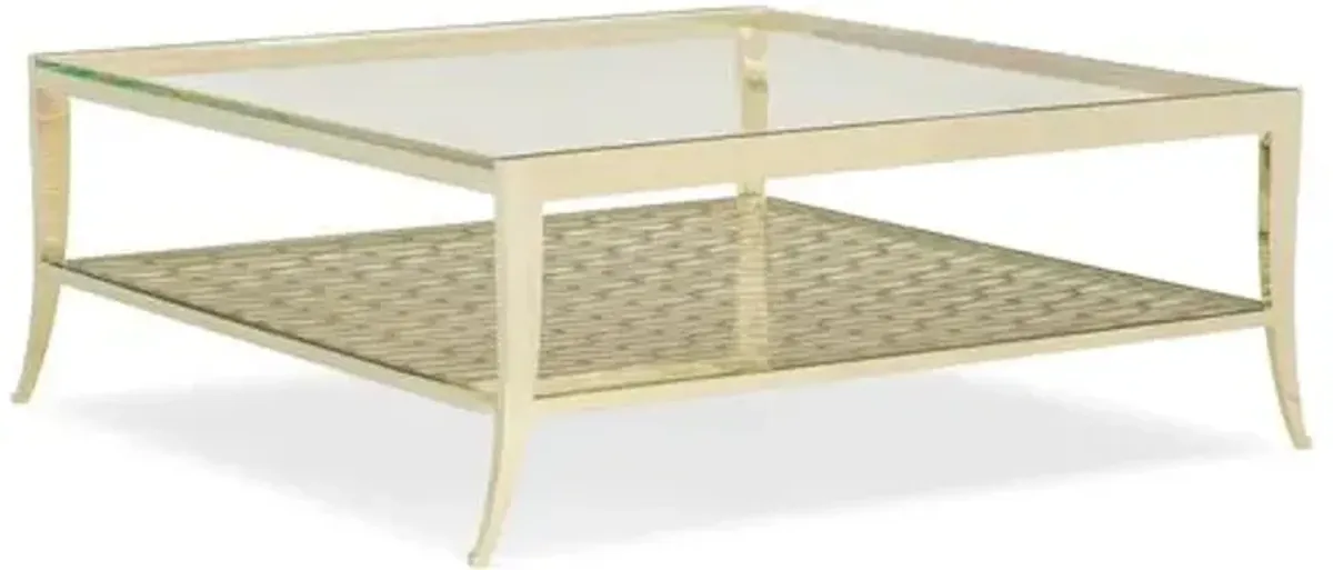 Pattern Recognition Coffee Table - Gold/Clear