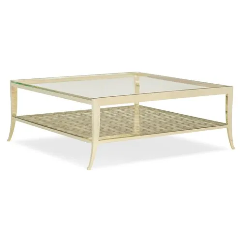 Pattern Recognition Coffee Table - Gold/Clear