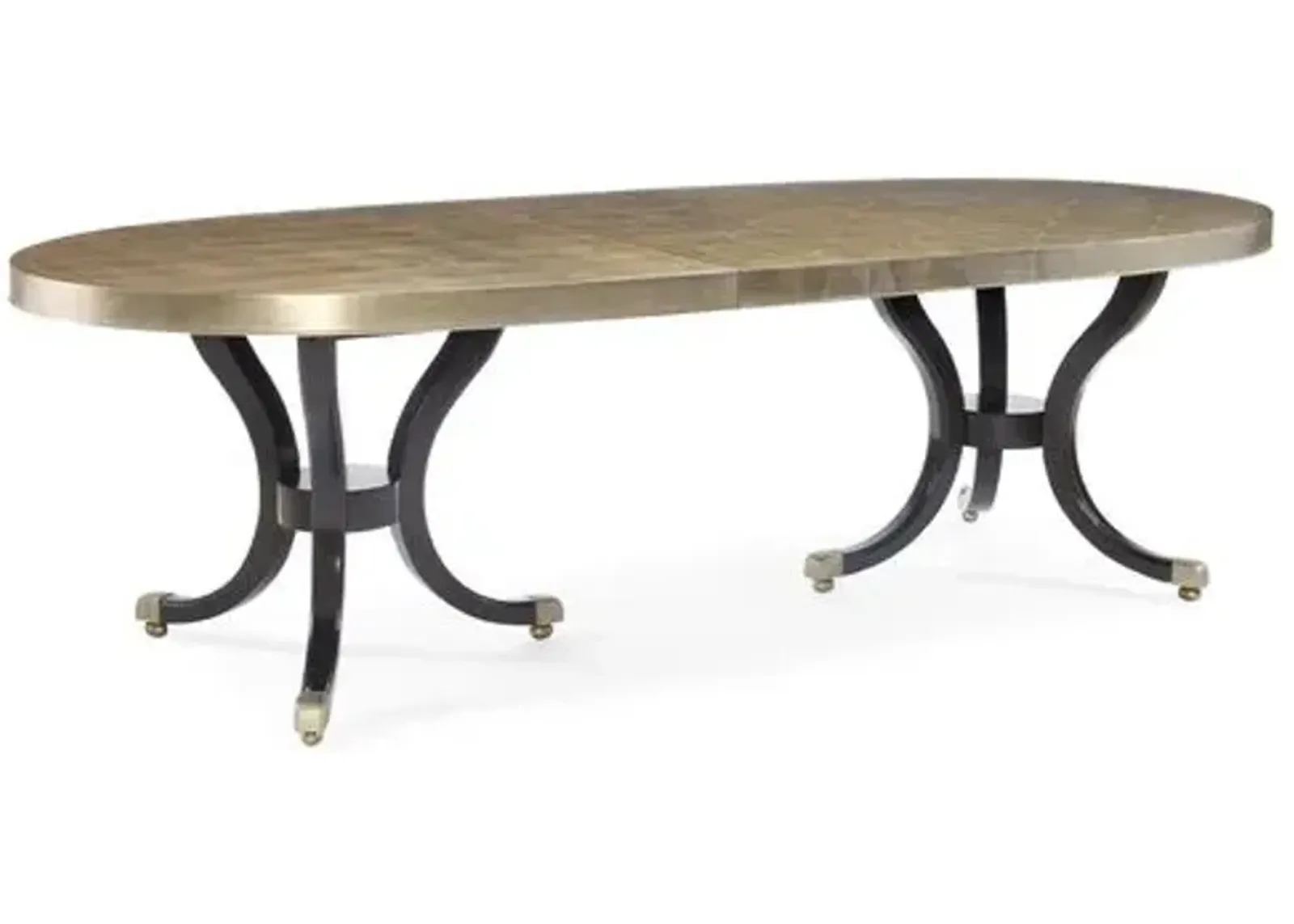 Finsbury Dining Table - Silver Leaf