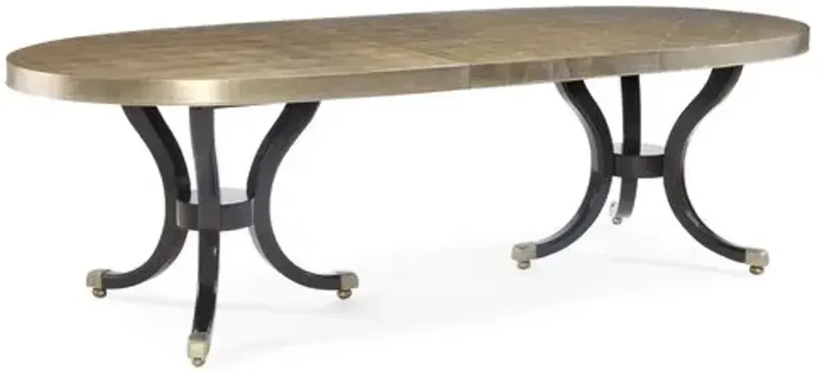 Finsbury Dining Table - Silver Leaf