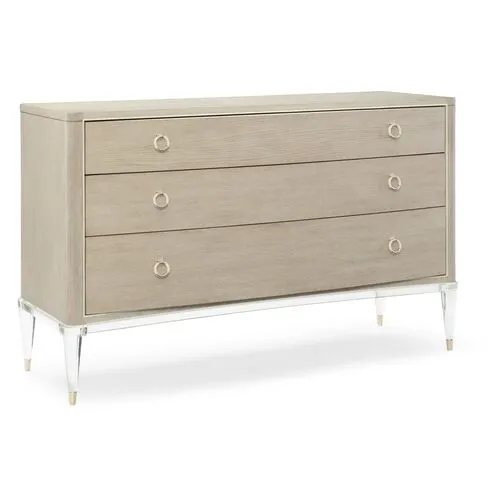 Floating Away Wide Dresser - Pale Gray