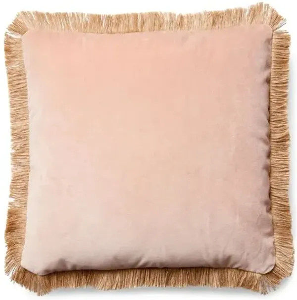 Celeste Velvet Pillow - Blush