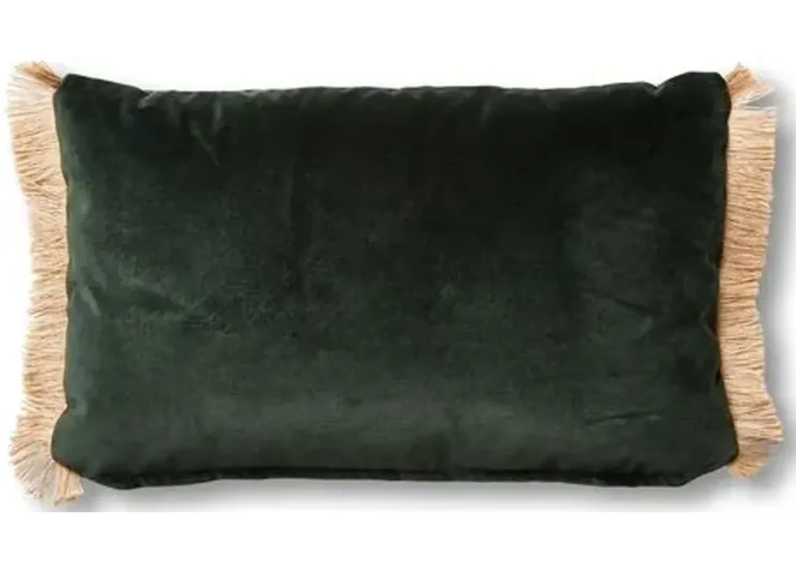 Celeste 12x20 Velvet Lumbar Pillow - Forest