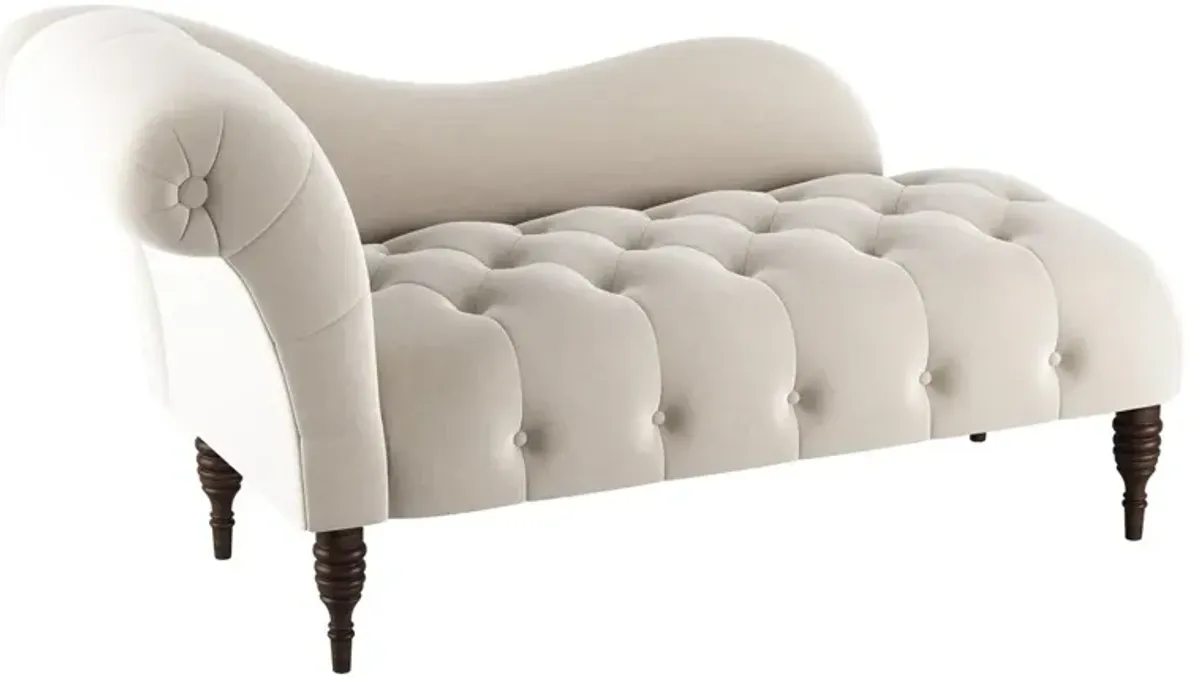 Frances Velvet Tufted Chaise