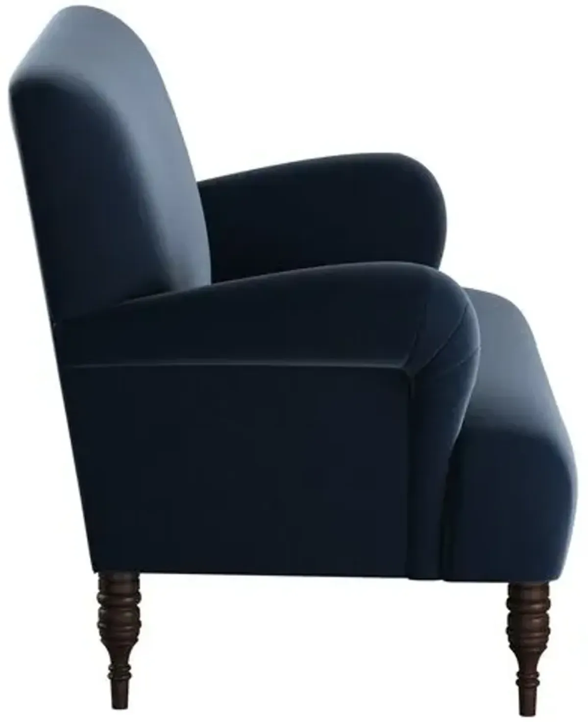 Nicolette Velvet Settee - Handcrafted - Blue