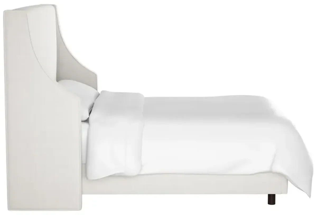 Davis Velvet Wingback Bed