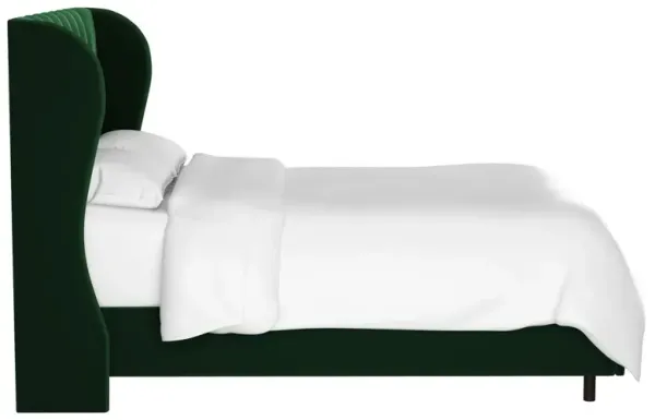 Reed Velvet Wingback Bed
