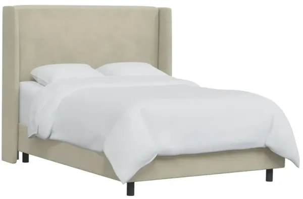 Kelly Velvet Wingback Bed