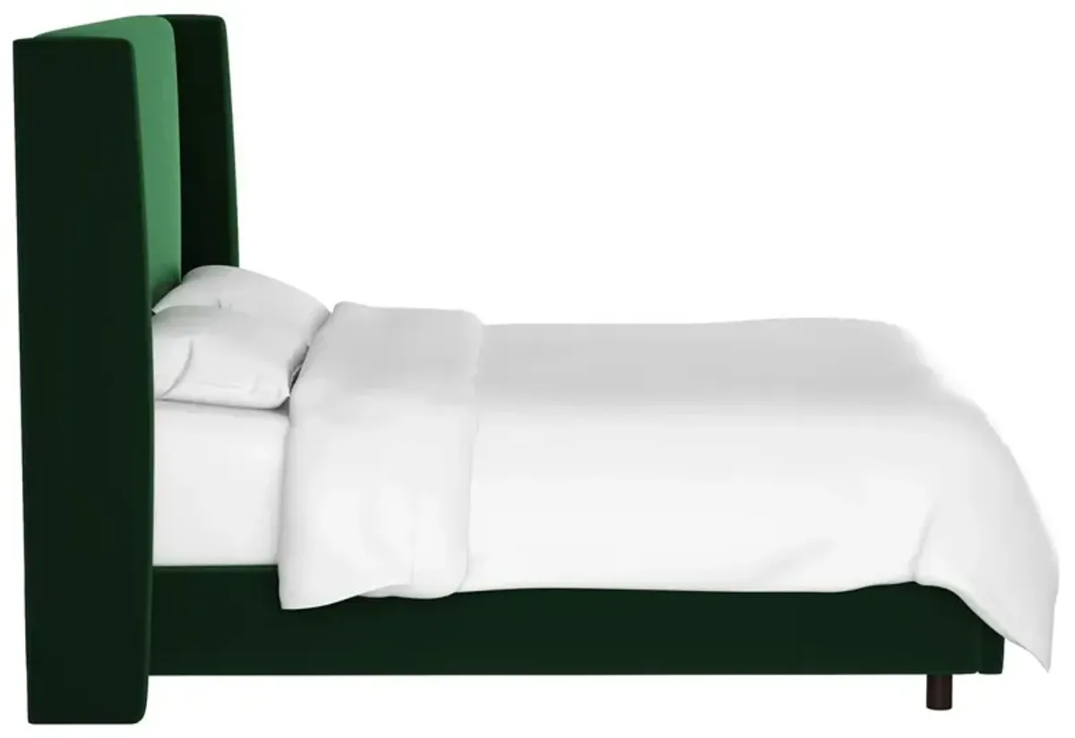 Kelly Velvet Wingback Bed