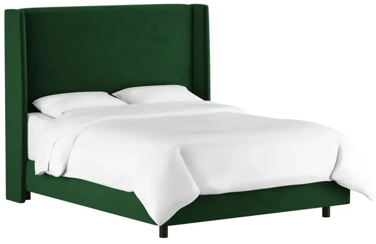Kelly Velvet Wingback Bed