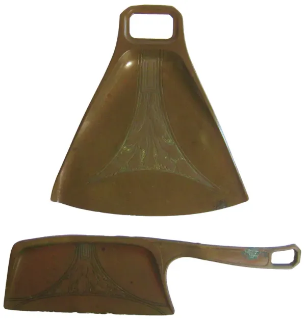 Antique Fireplace Ash Sweeper & Ash Pan