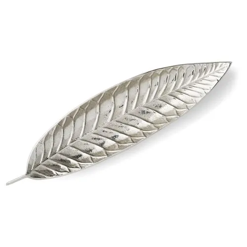 Leaf Serving Tray - Silver