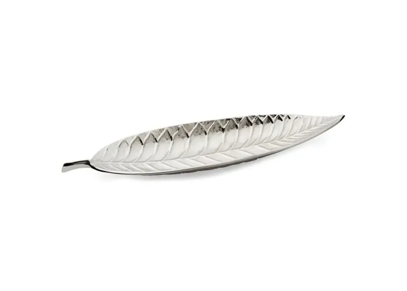 Leaf Serving Tray - Silver