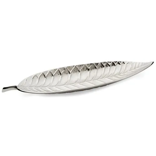 Leaf Serving Tray - Silver