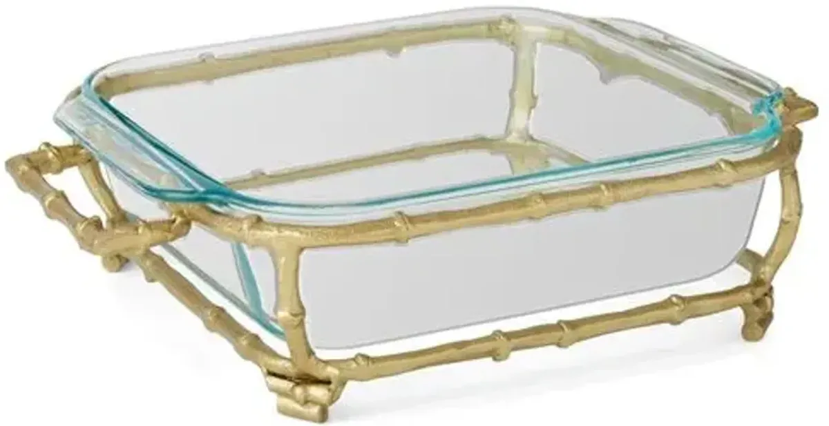 Larsen Square Casserole Holder - Gold