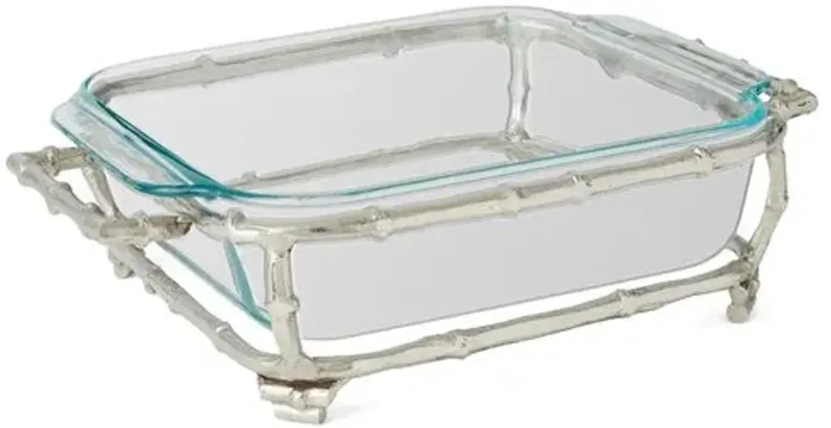 Larsen Square Casserole Holder - Silver