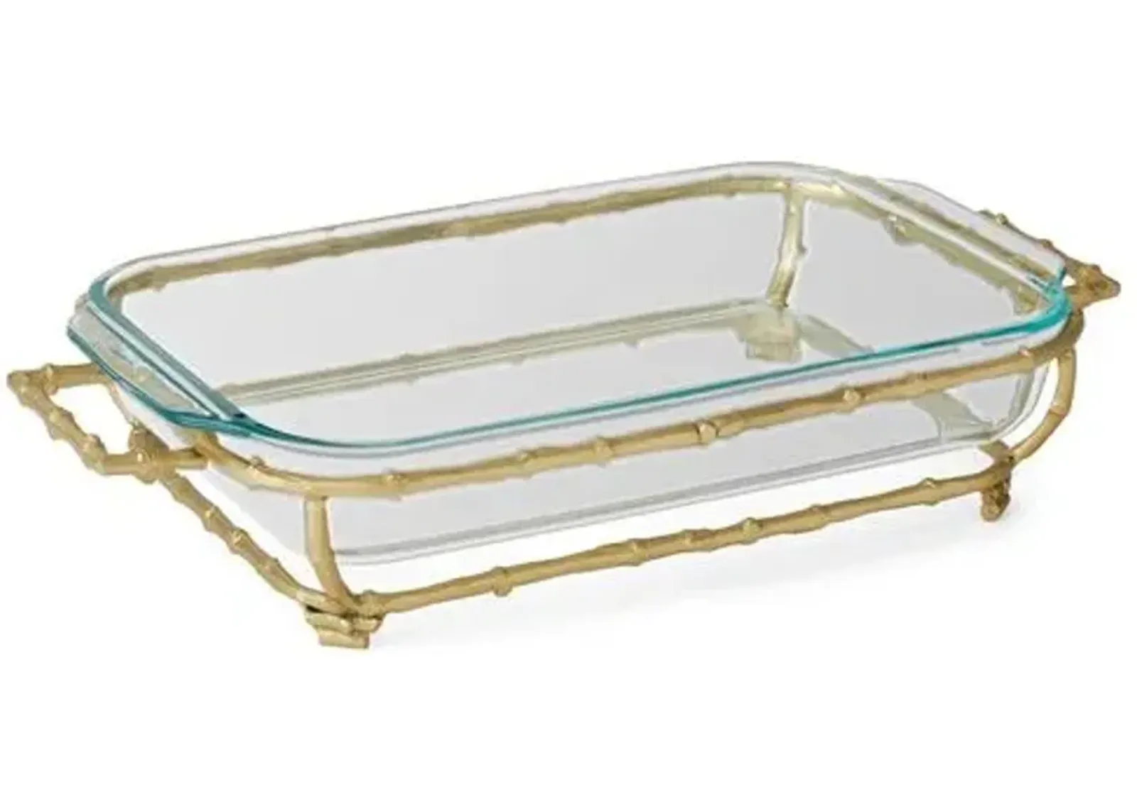 Larsen Rectangular Casserole Holder - Gold - Silver