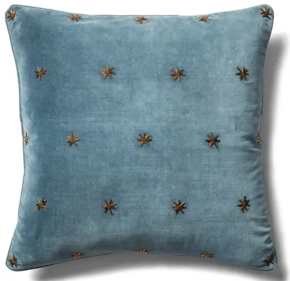 Star 20x20 Pillow - Slate Gray Velvet - Joanna Buchanan