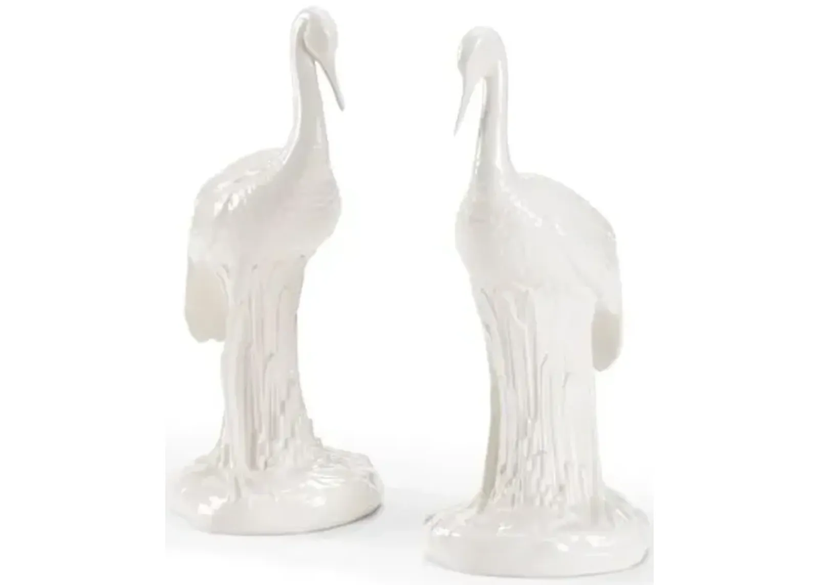 Set of 2 Heron Tall Figures - White - Chelsea House