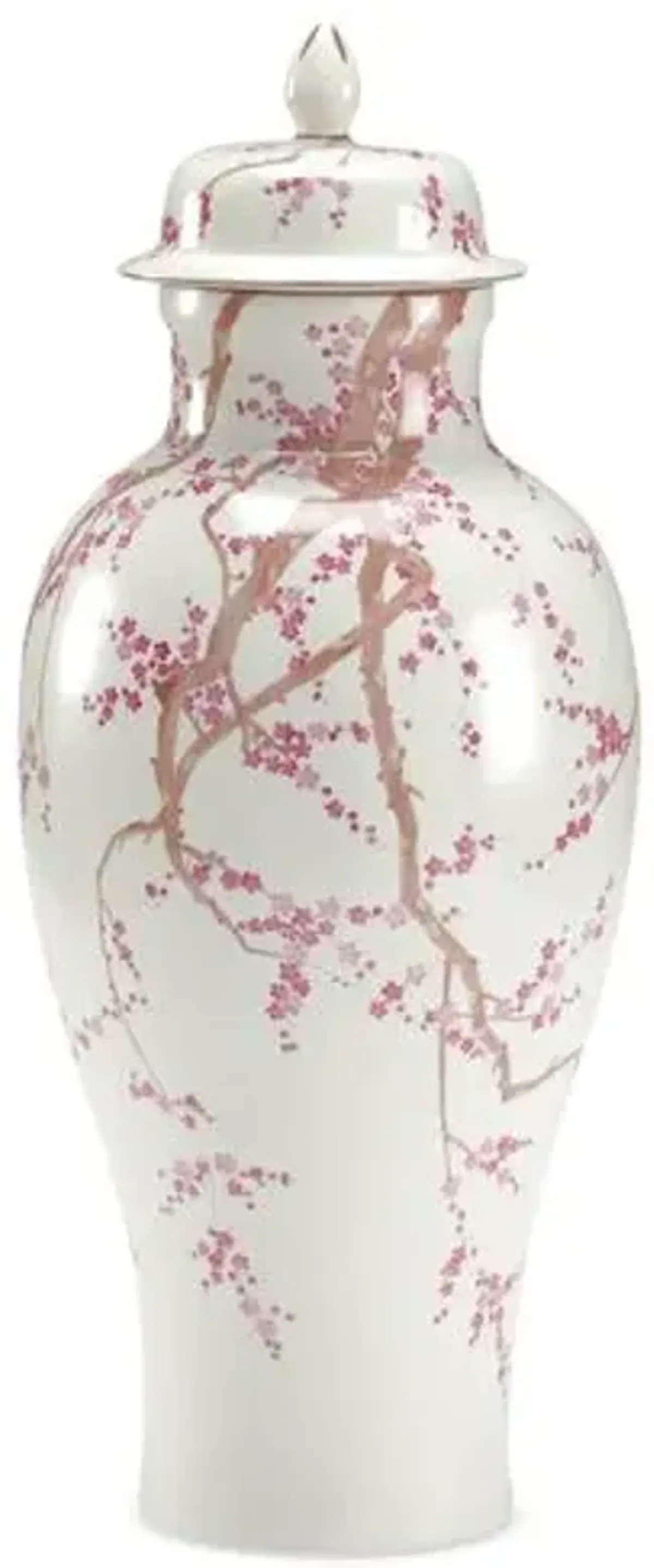 20" Slender Temple Jar - Pink/White - Chelsea House